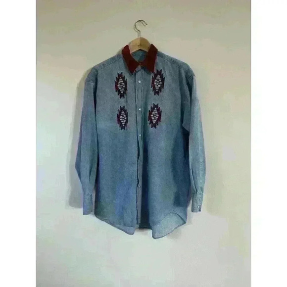 Ernest Le Gamin paris Tops - Ernest Le Gamin Men Denim Shirt Size L